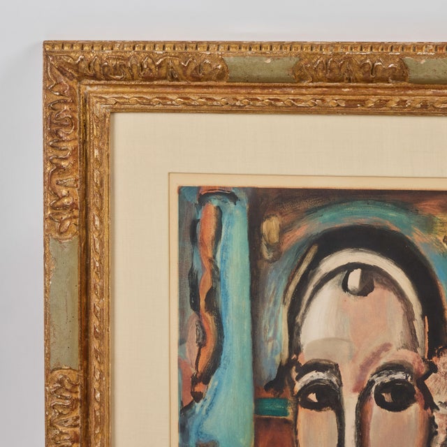 Aquatint portrait signed by French artist George Pierrot (1871-1958). &nbsp;In a painted and gilded frame, with matting...