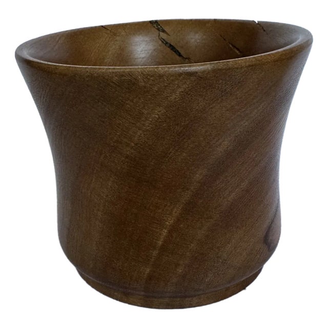 Walnut Decorative Container For Sale