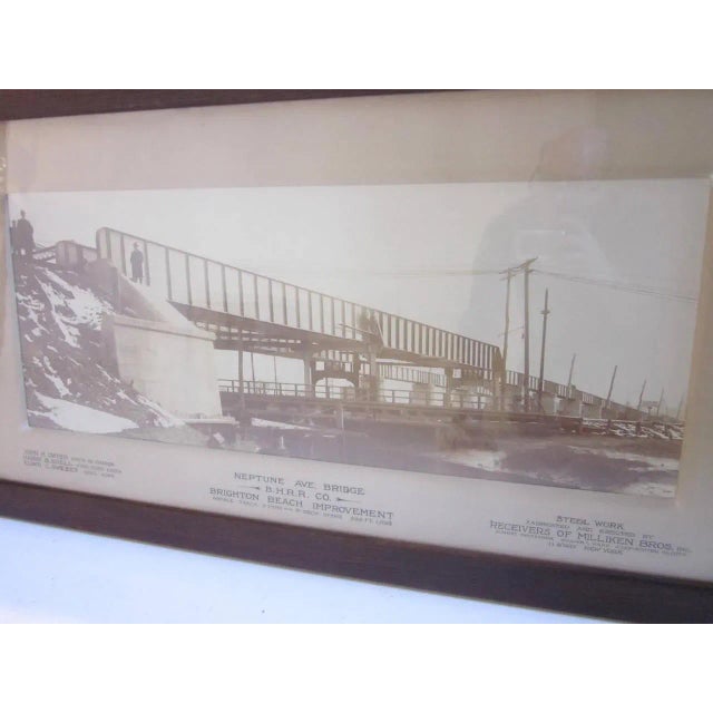 Paper Industrial Brighton Beach NY Railroad Bridge Photograph For Sale - Image 7 of 8
