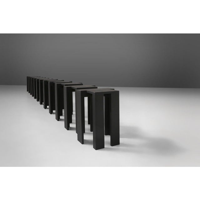 Early 21st Century Black Stackable Stool by Bram Vanderbeke, Belgium, 2010s For Sale - Image 5 of 18