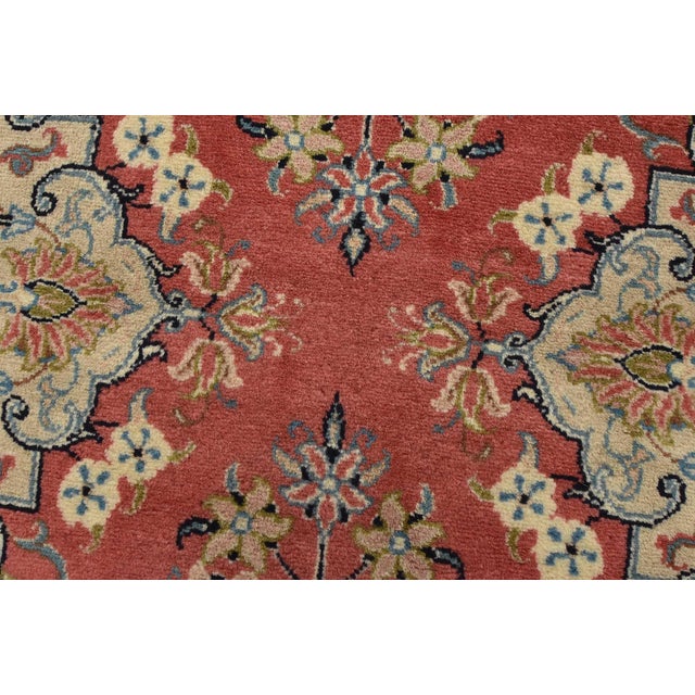 Textile Yazd Runner 2’11” X 13′ Pink Wool Vintage Traditional Hand-Knotted Rug For Sale - Image 7 of 13