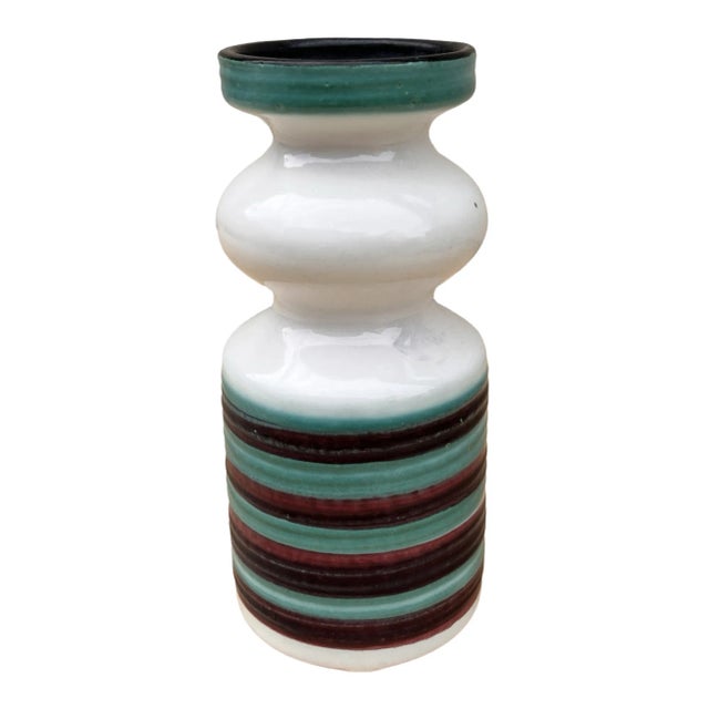 Red Colorful Ceramic Vase Strehla Keramik, Germany 1960s For Sale - Image 8 of 8