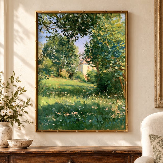 Bunny Williams Home French Country Impressionist Landscape Art Print – Cottage Garden, 10" X 13" For Sale - Image 4 of 9