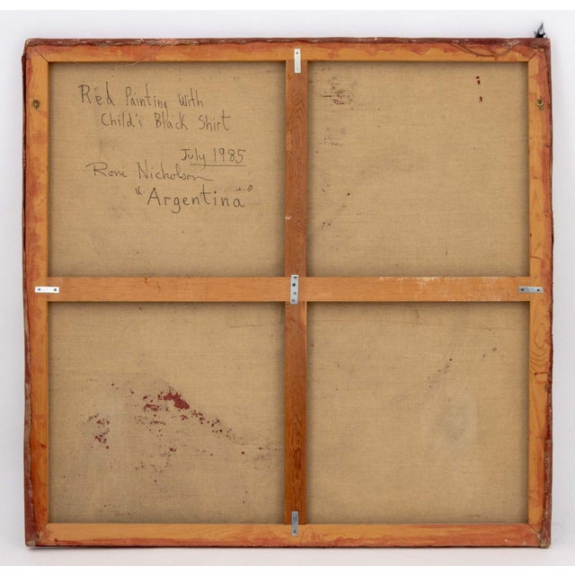 Red Roni Nicholson "Argentina" Mixed Media, 1985 For Sale - Image 8 of 9