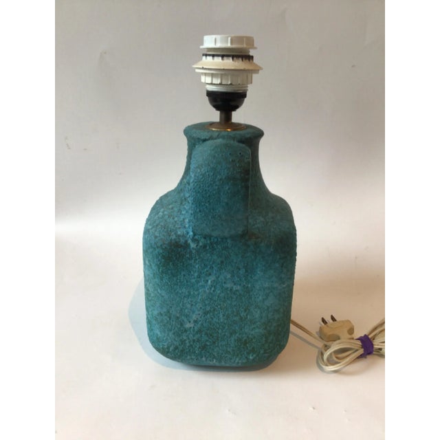 Mid-Century Modern 1960s Small Bitossi Blue Ceramic Table Lamp For Sale - Image 3 of 9