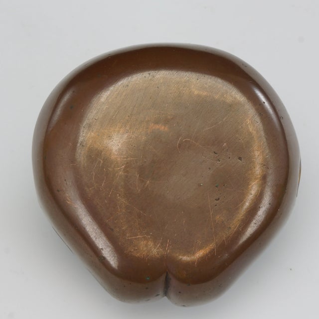 Japanese Meiji Inkwell Mixed Metal Mokugyo Drum Design For Sale - Image 10 of 10
