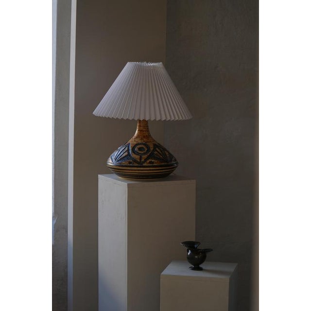 Danish Modern Stoneware Model 3073 Table Lamp attributed to Søholm, Denmark, 1960s For Sale - Image 4 of 18