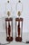 Tall Tony Paul for Westwood Walnut & White "Catkin" Table Lamps, 1950s - A Pair For Sale - Image 6 of 17