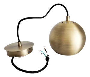 Scandinavian Ball Pendant Lamp by Frandsen, 18 Cm, Matte Antique Brass