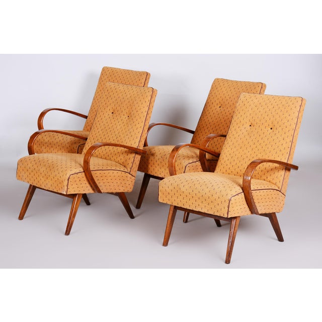 Mid-Century Armchairs in Beech, 1950s, Set of 4 For Sale - Image 13 of 15