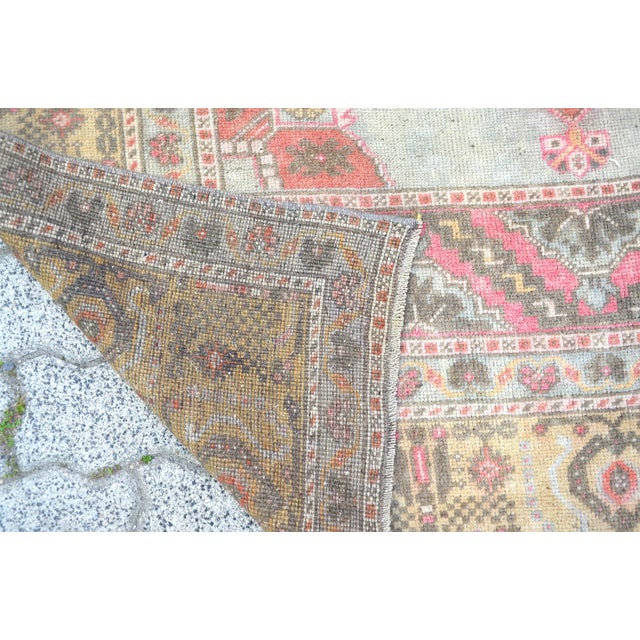 1960s Anatolian Traditional Wool Faded Rug For Sale - Image 10 of 11