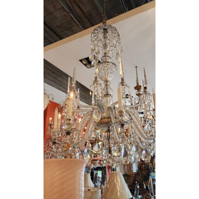 Early 19th Century Large Attributed to Baccarat Crystal Chandelier For Sale In Dallas - Image 6 of 9