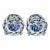 18th-Century Delft Chinoiserie Plates,. A Pair For Sale
