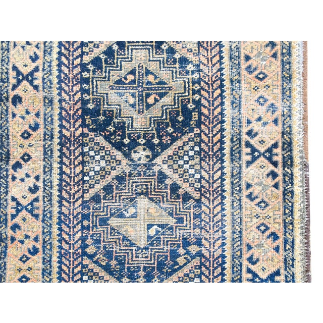 Navy Blue Early 20th Century Persian Baluch Rug For Sale - Image 8 of 15