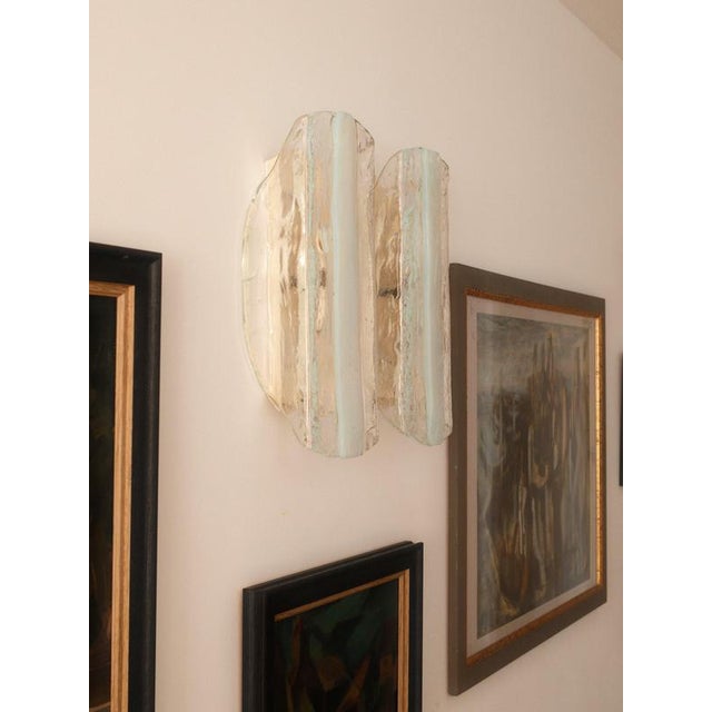Murano Glass Wall Sconces, 1970s, Set of 2 For Sale - Image 4 of 5