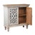 Boho Chic 1960s Carved Wood and Painted Teak Cabinet With Mirrored Back For Sale - Image 3 of 6