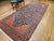 Textile Vintage Persian Malayer Gallery Rug, Handwoven Allover Herati Pattern, Navy Blue & Red, 5’ X 13’ For Sale - Image 7 of 12