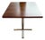Vintage Diner Table Base With Solid Teak Top For Sale