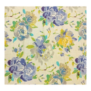 Braemore Watercolor Floral Linen Fabric- 5 Yards For Sale