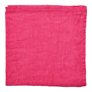 Deborah Rhodes Washed Linen Napkins, Hot Pink, Set of 4