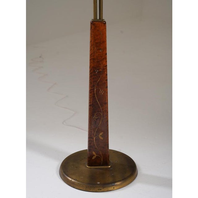 Swedish Modern Floor Lamp attributed to Tor Wolfenstein, 1940s For Sale - Image 6 of 9