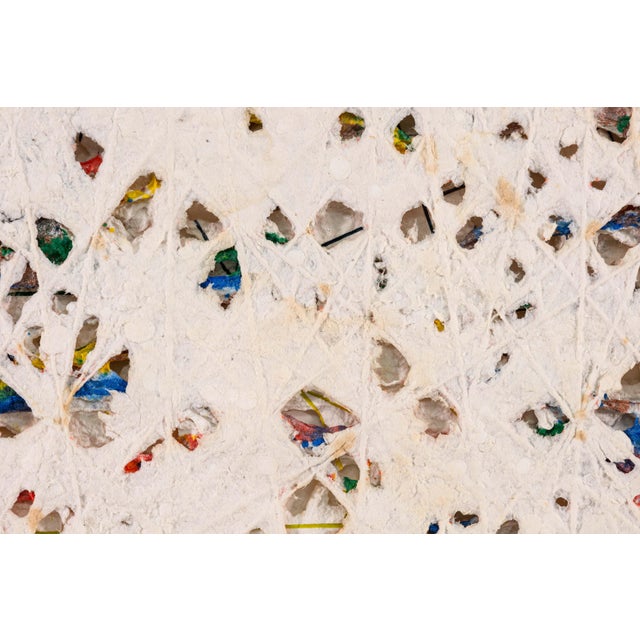 1980s William Weege Signed Abstract Postmodern Pulp Paper Sculpture in Shadowbox 21/40 For Sale - Image 5 of 8