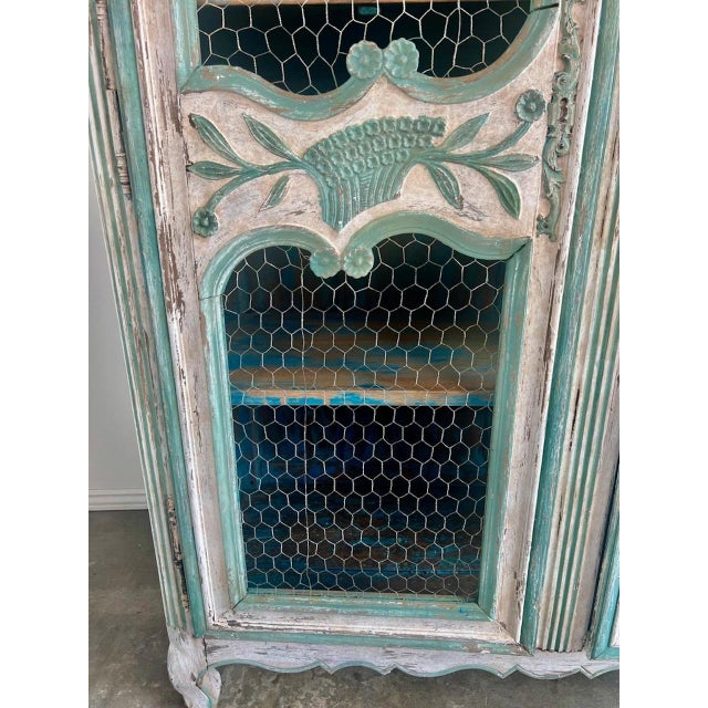 19th C. French Painted Armoire For Sale - Image 9 of 18