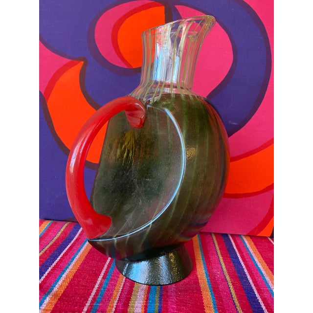 1990s Kjell Engman Kosta Boda Large Art Glass Pitcher For Sale - Image 5 of 10