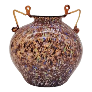 1930s Carnevale Glass Vase Attributed to Fratelli Toso