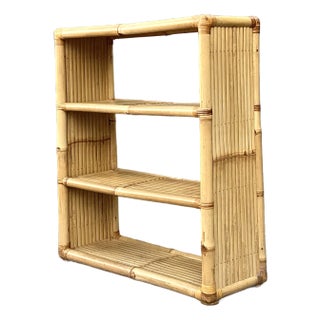 Vintage Bamboo Low Etagere For Sale