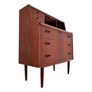 Teak Secretary with Mirror, Denmark For Sale