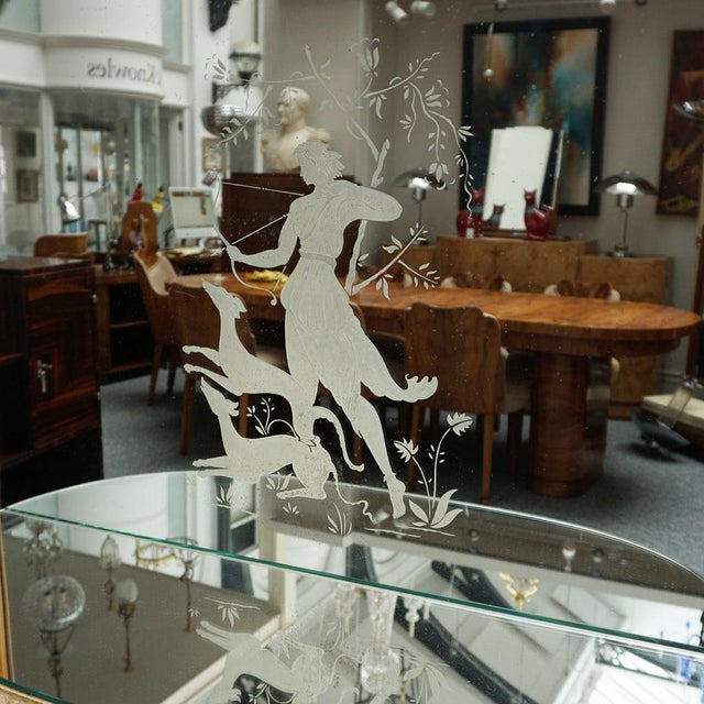 Glass Art Deco Mirrored Console from Fontana Arte, 1930s For Sale - Image 7 of 15