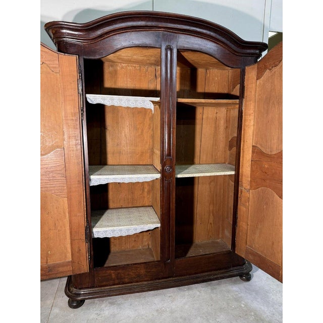 Louis XIII Alsatian Wardrobe in Walnut For Sale - Image 3 of 6