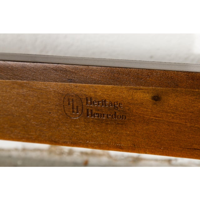 Mid-Century Modern Taliesin' Mahogany Twin Sized Bed Headboard by Frank Lloyd Wright, 1955, Signed For Sale - Image 3 of 12