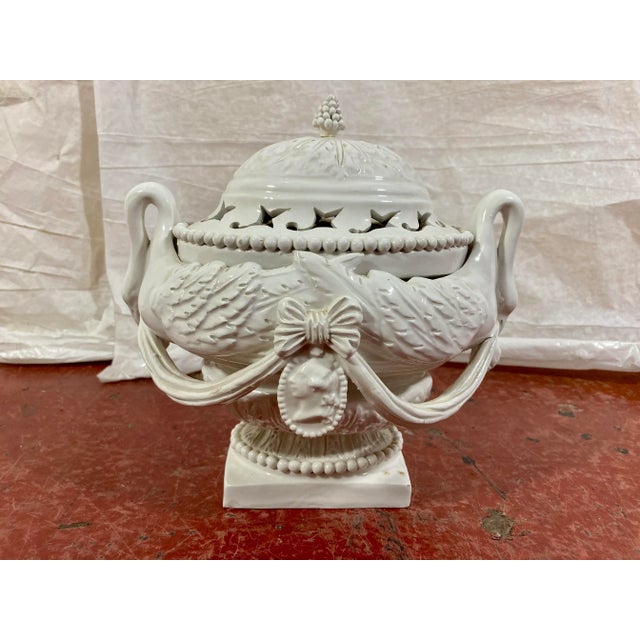 White Italian Creamware Potpourri Compote For Sale - Image 8 of 8