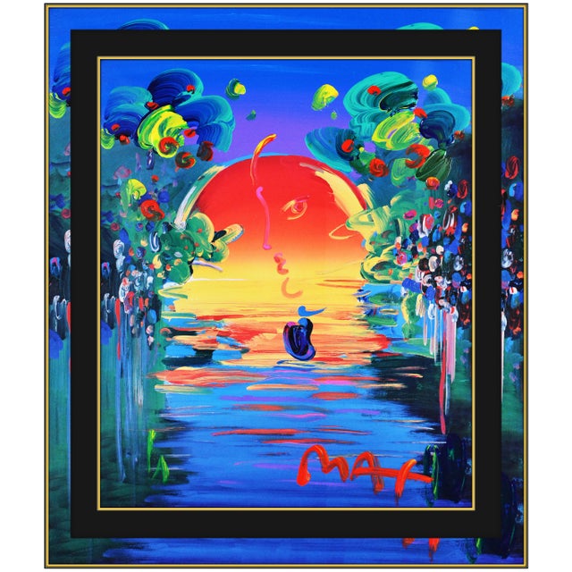 Pop Art 1999 Better World Acrylic Collage Peter Max Painting For Sale - Image 3 of 8