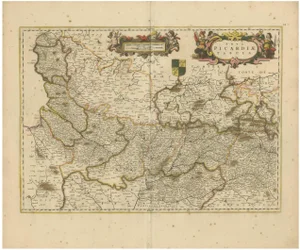 Picardy Map by Frederik De Wit, 1688