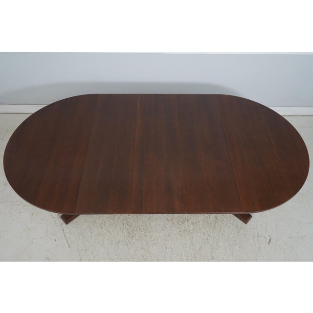 Stickley Round Mission Oak 52 Inch Dining Room Table For Sale - Image 12 of 18