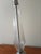 Modern Transitional Silver & Ribbed Glass Table Lamp With Classic White Shade For Sale - Image 3 of 9