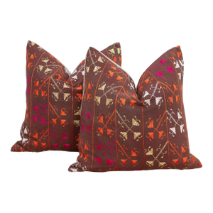 Eternal Garden, Antique Phulkari Pillow Covers, Set