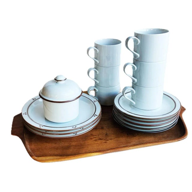 Cream Vintage Set of Mismatched Dansk Bistro Collection Ceramics, 16 Pieces For Sale - Image 8 of 9