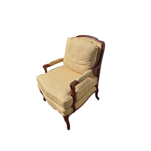 Thomasville Thomasville TRS Furniture Inc. Armchair Regency Bergere Lounge Chair Louis XV For Sale - Image 4 of 15