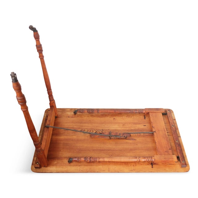 19th Century Folding Sewing Table With Yardstick Top For Sale In New York - Image 6 of 10
