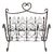 1970s Shabby Chic Wrought Iron Rattan Magazine Rack For Sale