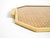 Wood Octagonal Acrylic Glass, Wicker and Brass Serving Tray in the style of Christian Dior, Italy, 1970s For Sale - Image 7 of 18