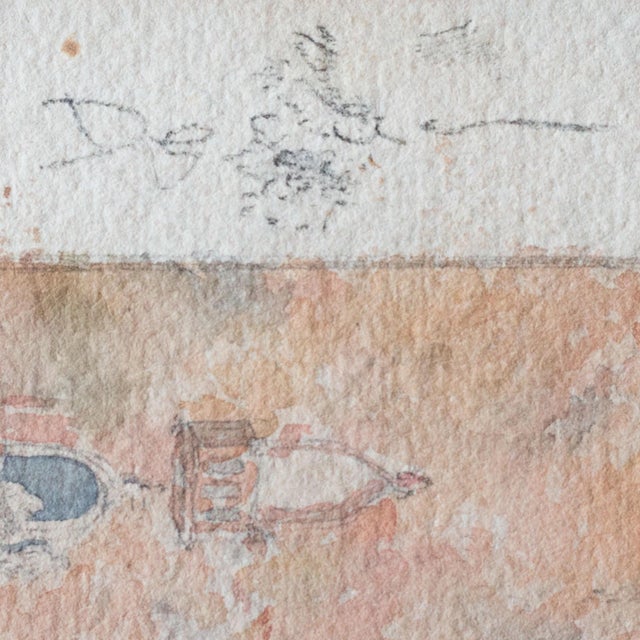 Venetian Canal Scene, 1950s, Watercolor For Sale - Image 10 of 11