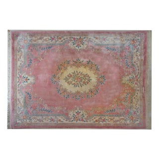 Chinese Rug with Pattern in the style of Aubusson For Sale