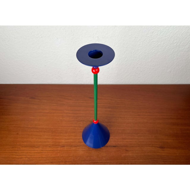 Vintage Metal Candleholder, 1980s, in Very Good conditions. Designed 1980 to 1989