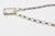 Silver Vintage Art Deco Crystal and Silver Long Necklace With Faceted Square Pendant For Sale - Image 8 of 11