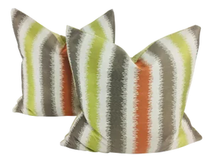 Vervain Modern Silk Pillows- a Pair